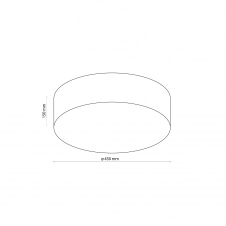 Plafon Rondo TK Lighting | Lniany abażur, 45cm - Kup teraz!