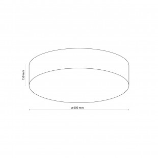 Plafon okrągły Rondo TK Lighting | Beżowy abażur z lnu