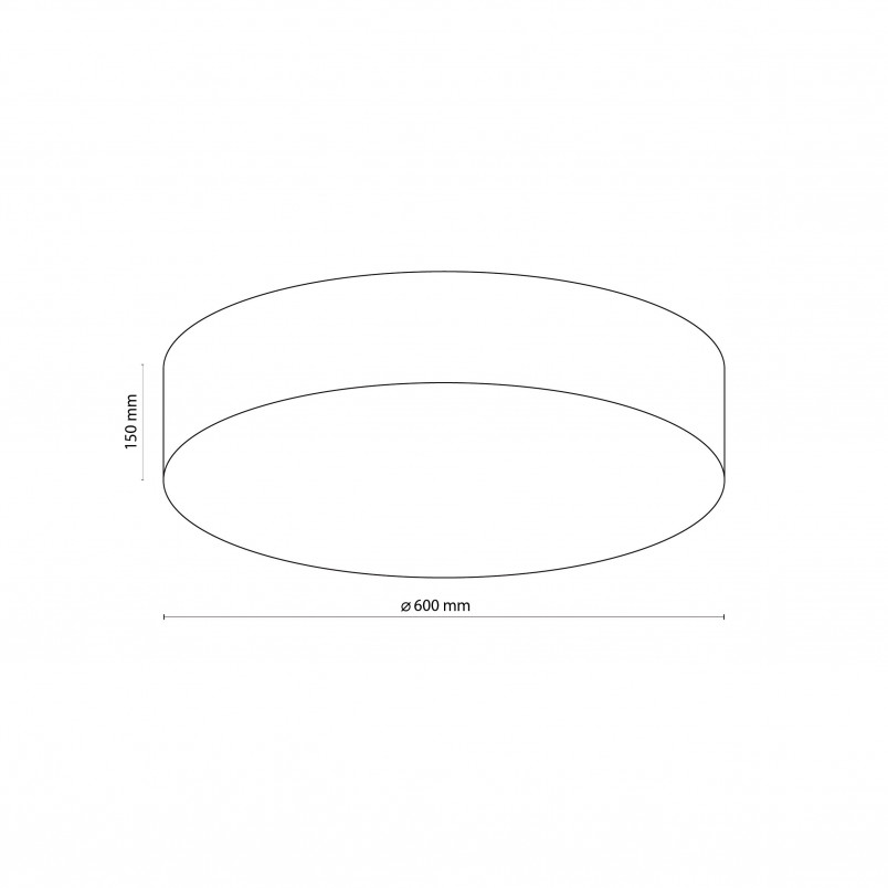 Plafon okrągły Rondo TK Lighting | Beżowy abażur z lnu