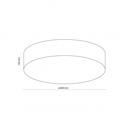 Plafon okrągły Rondo TK Lighting | Beżowy abażur z lnu