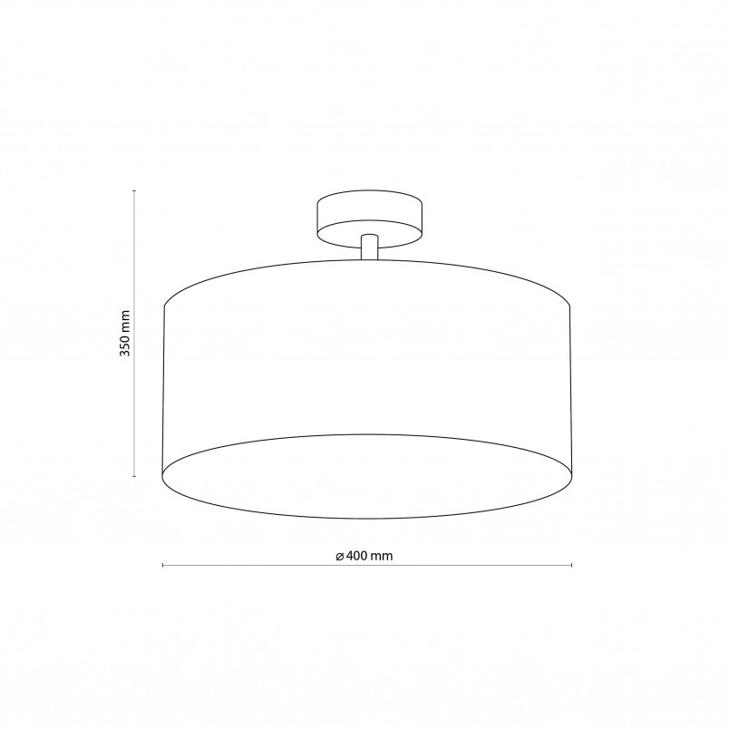 Plafon okrągły Rondo II 40cm TK Lighting - Beżowy, Lniany