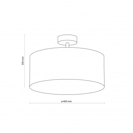 Plafon okrągły Rondo II 40cm TK Lighting - Beżowy, Lniany