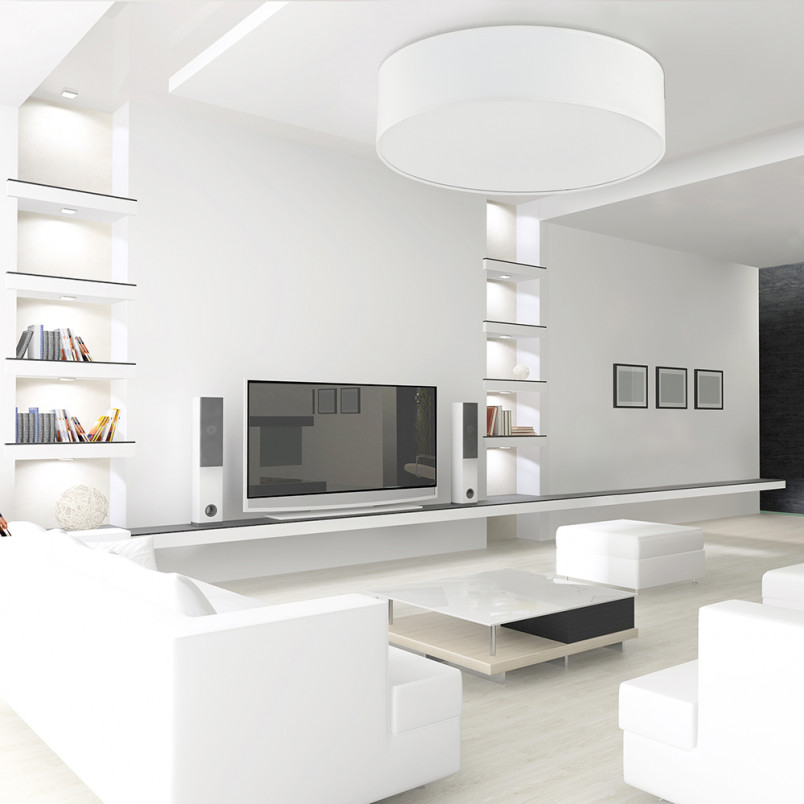 Plafon Rondo 30cm biały TK Lighting - Oświetlenie LED E27