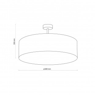 Plafon okrągły Rondo II 60cm TK Lighting | Beżowy, Lniany