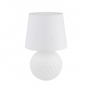 Lampa stołowa szklana Santana biała TK Lighting | Elegancki design