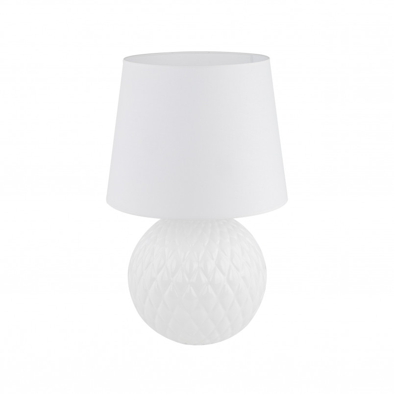 Lampa stołowa szklana Santana biała TK Lighting | Elegancki design