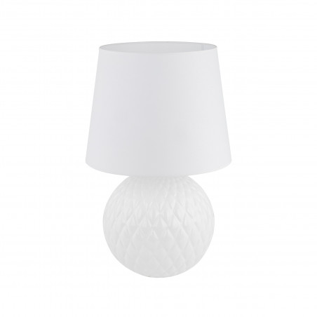 Lampa stołowa szklana Santana biała TK Lighting | Elegancki design
