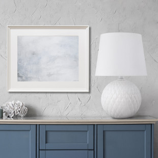 Lampa stołowa szklana Santana biała TK Lighting | Elegancki design