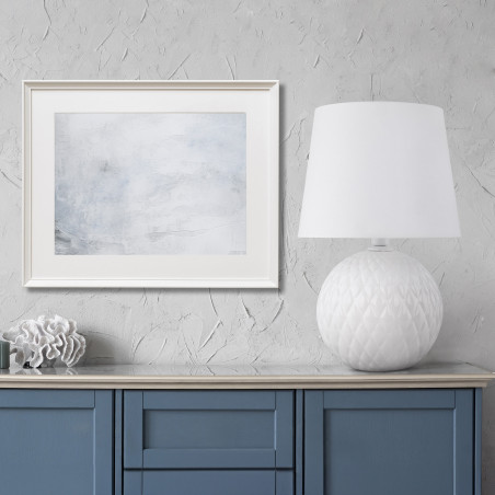 Lampa stołowa szklana Santana biała TK Lighting | Elegancki design