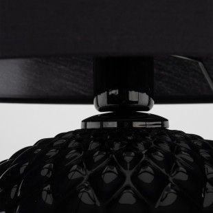 Lampa stołowa czarna szklana Santana TK Lighting | Elegancki design