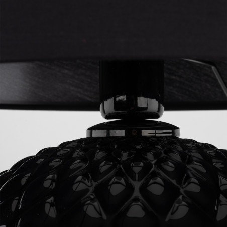 Lampa stołowa czarna szklana Santana TK Lighting | Elegancki design