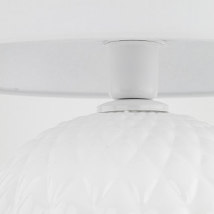 Lampa stołowa szklana Santana biała TK Lighting | Elegancki design
