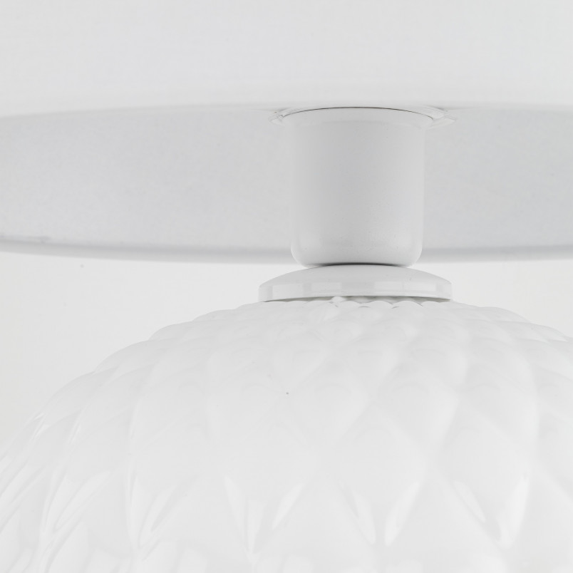 Lampa stołowa szklana Santana biała TK Lighting | Elegancki design