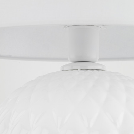 Lampa stołowa szklana Santana biała TK Lighting | Elegancki design