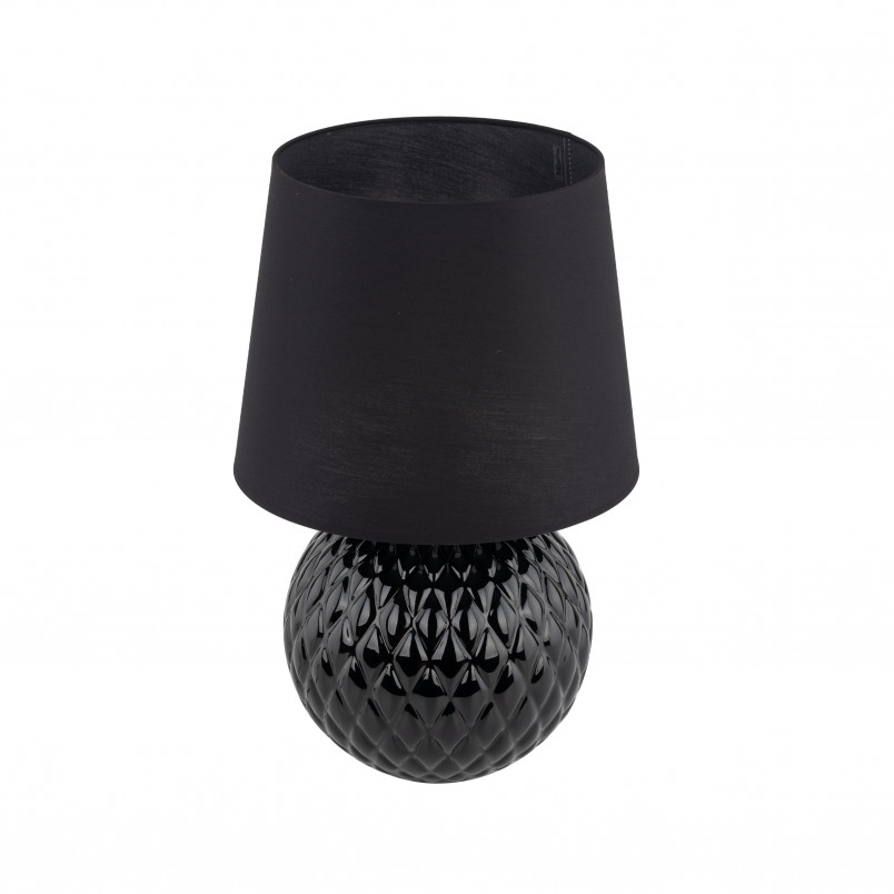 Lampa stołowa czarna szklana Santana TK Lighting | Elegancki design