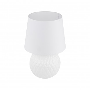 Lampa stołowa szklana Santana biała TK Lighting | Elegancki design