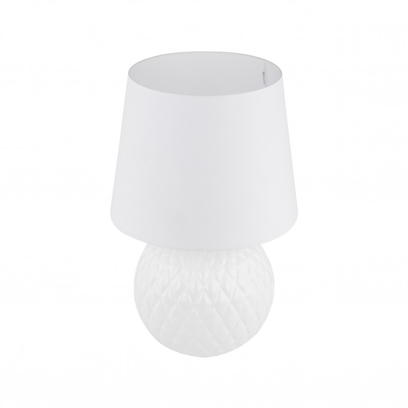 Lampa stołowa szklana Santana biała TK Lighting | Elegancki design