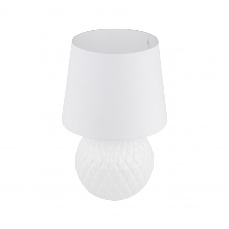 Lampa stołowa szklana Santana biała TK Lighting | Elegancki design
