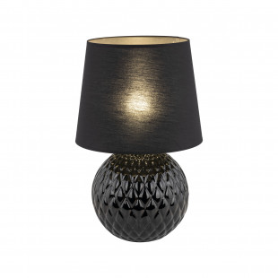 Lampa stołowa czarna szklana Santana TK Lighting | Elegancki design