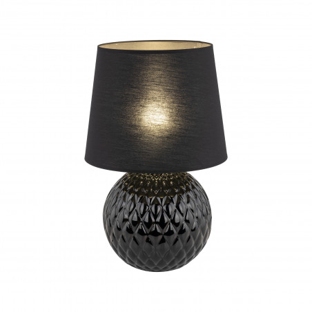 Lampa stołowa czarna szklana Santana TK Lighting | Elegancki design
