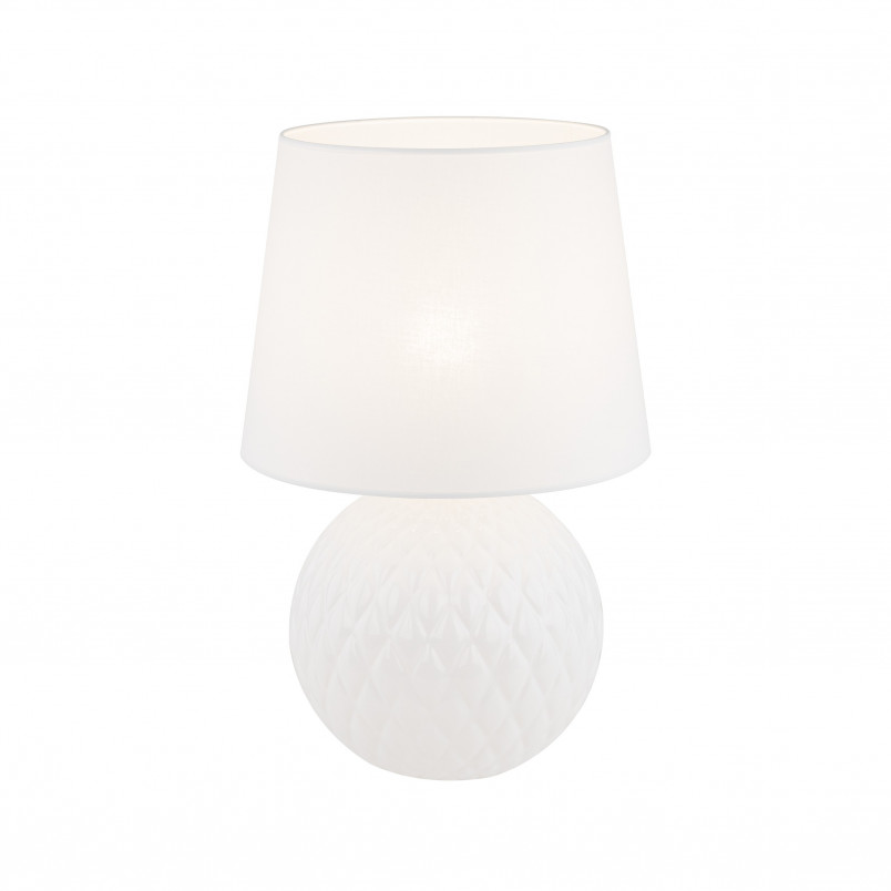 Lampa stołowa szklana Santana biała TK Lighting | Elegancki design