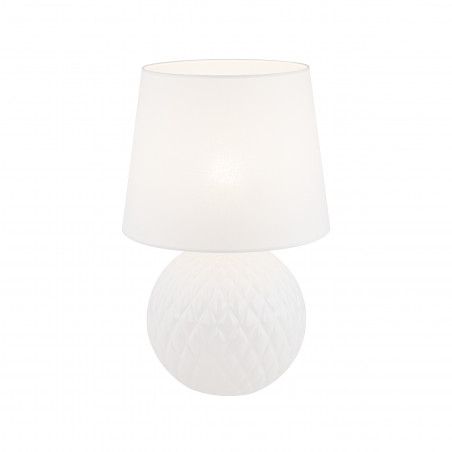 Lampa stołowa szklana Santana biała TK Lighting | Elegancki design
