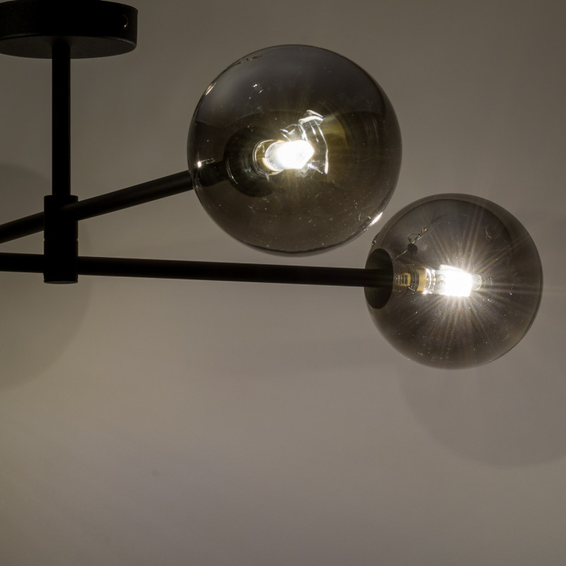 Lampa Sarius IV - Szklane Kule, 90cm, Grafit | TK Lighting