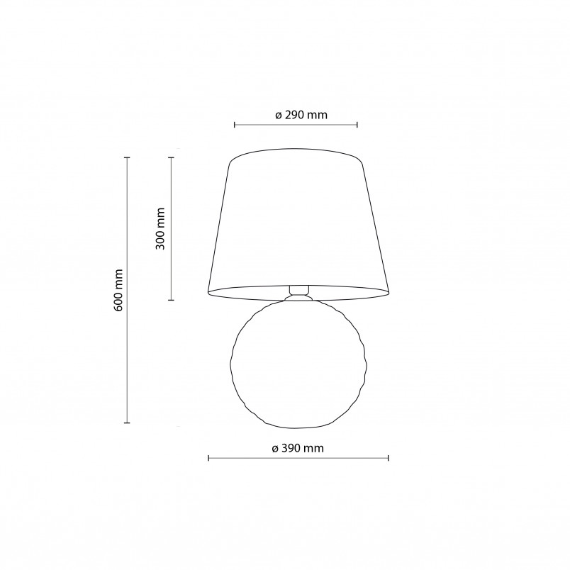 Lampa stołowa szklana Santana biała TK Lighting | Elegancki design