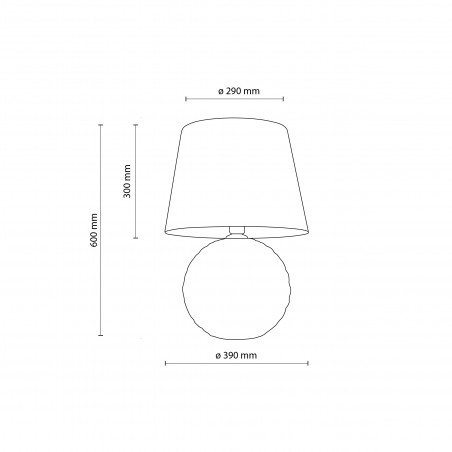 Lampa stołowa szklana Santana biała TK Lighting | Elegancki design