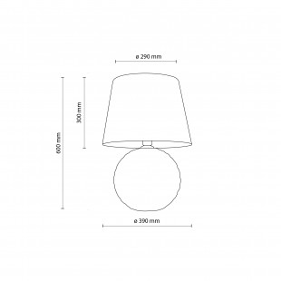 Lampa stołowa czarna szklana Santana TK Lighting | Elegancki design