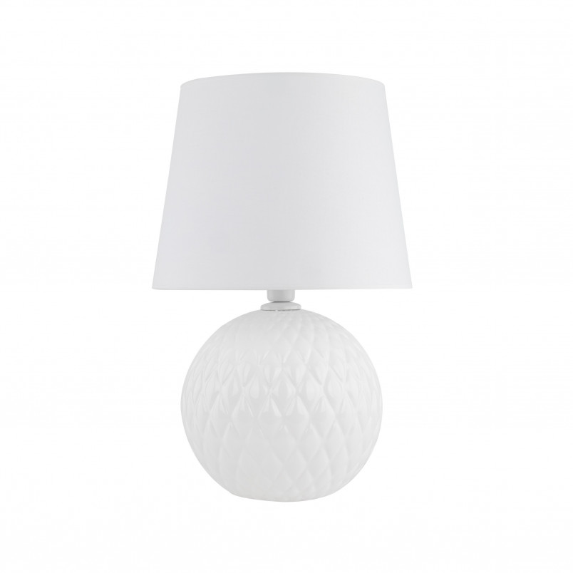 Lampa stołowa szklana Santana biała TK Lighting | Elegancki design