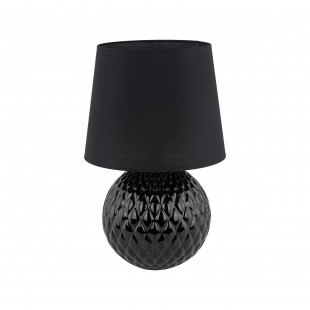 Lampa stołowa czarna szklana Santana TK Lighting | Elegancki design