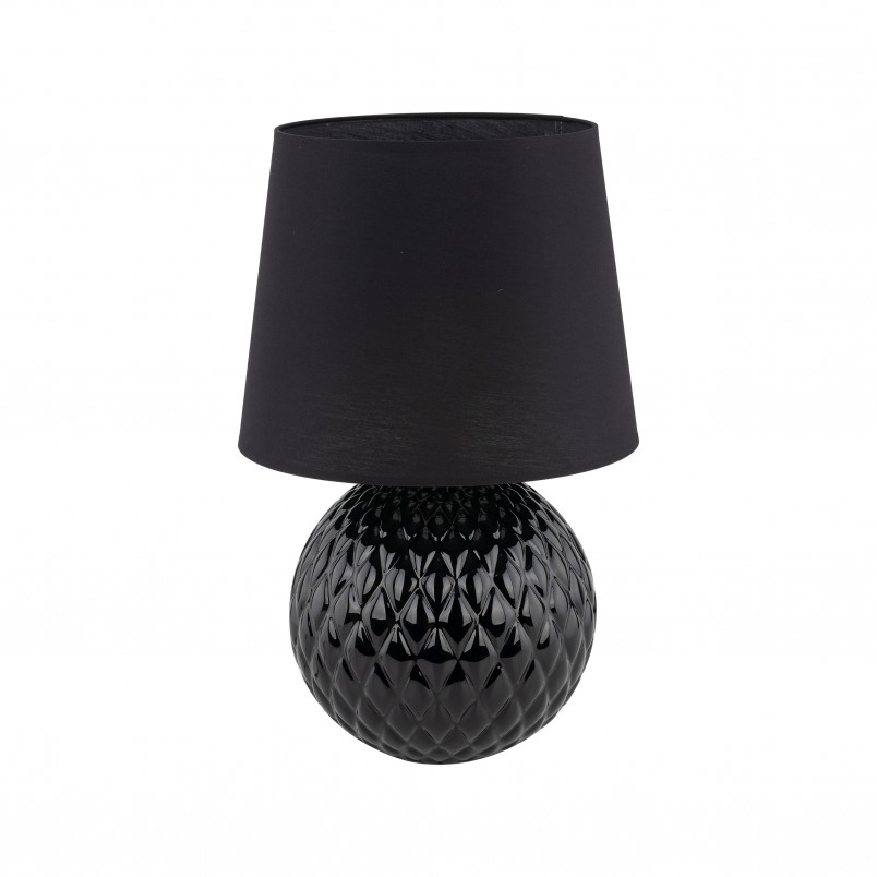 Lampa stołowa czarna szklana Santana TK Lighting | Elegancki design