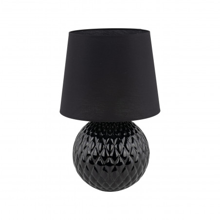 Lampa stołowa czarna szklana Santana TK Lighting | Elegancki design