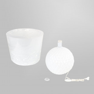 Lampa stołowa szklana Santana biała TK Lighting | Elegancki design