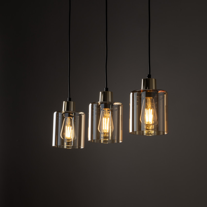 Lampa Sierra III | Szklana, Wisząca, Bursztynowa - TK Lighting