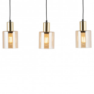 Lampa Sierra III | Szklana, Wisząca, Bursztynowa - TK Lighting