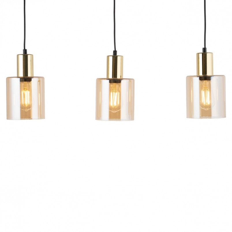 Lampa Sierra III | Szklana, Wisząca, Bursztynowa - TK Lighting