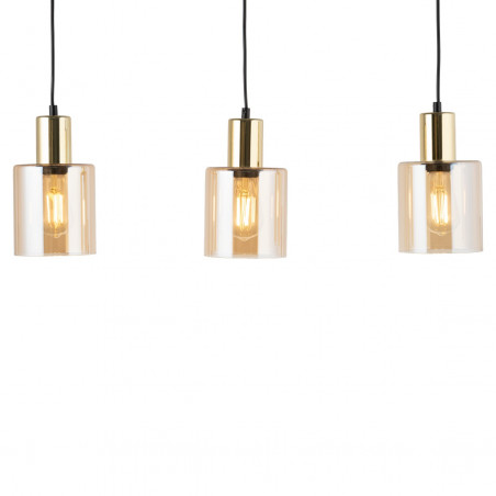 Lampa Sierra III | Szklana, Wisząca, Bursztynowa - TK Lighting