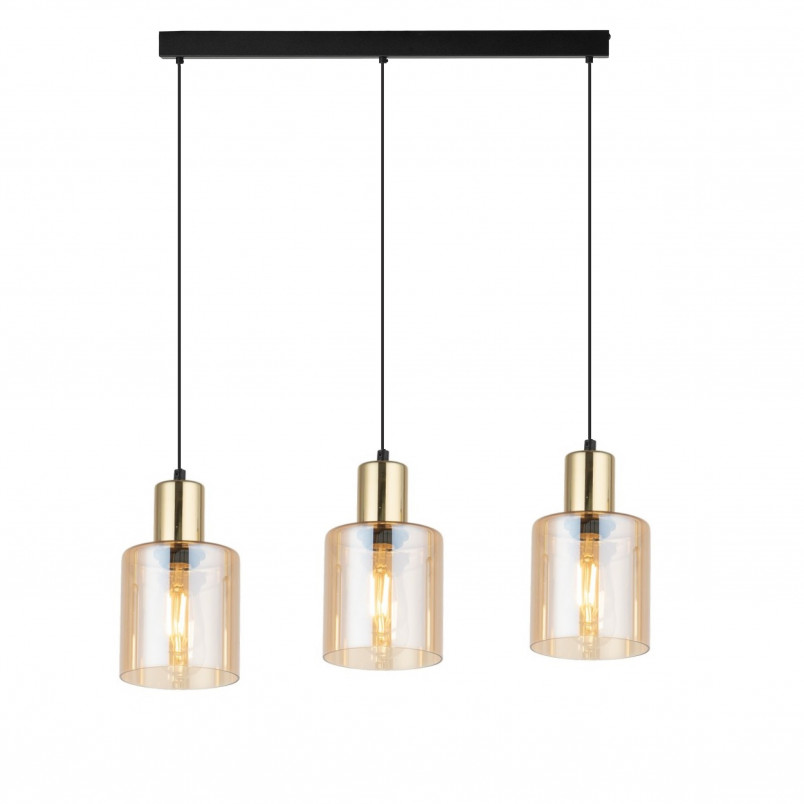 Lampa Sierra III | Szklana, Wisząca, Bursztynowa - TK Lighting