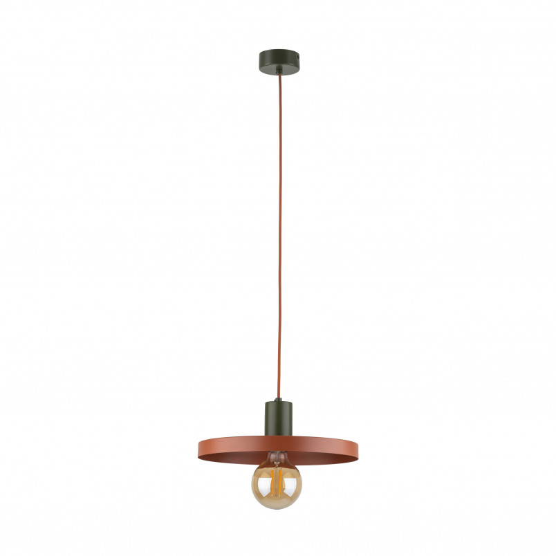 Lampa wisząca Sila Brick Green TK Lighting | Pomarańczowa, Loftowa
