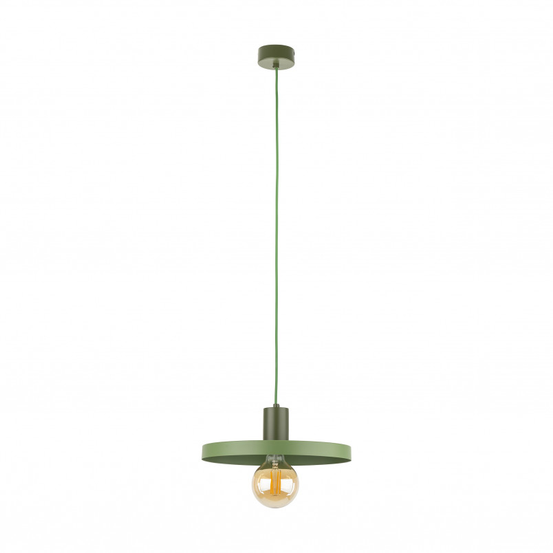 Lampa Wisząca Sila Peapod Green - TK Lighting | Zielona, Płaska