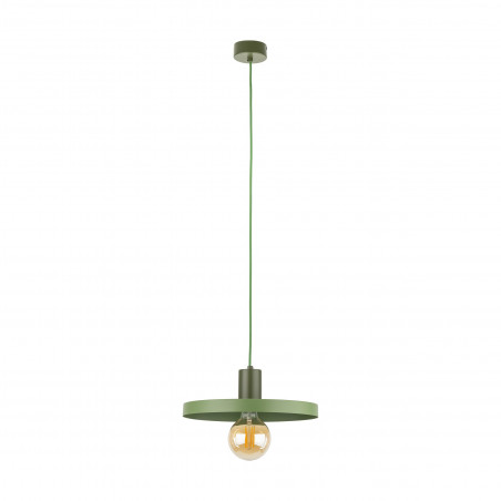 Lampa Wisząca Sila Peapod Green - TK Lighting | Zielona, Płaska