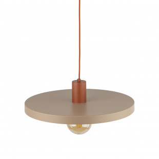 Lampa Wisząca Sila Sabia - Beżowa, Płaski Klosz | TK Lighting