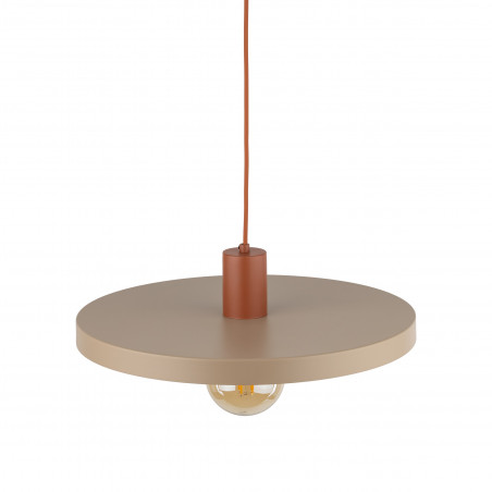 Lampa Wisząca Sila Sabia - Beżowa, Płaski Klosz | TK Lighting