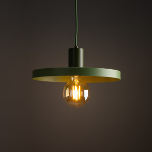 Lampa Wisząca Sila Peapod Green - TK Lighting | Zielona, Płaska