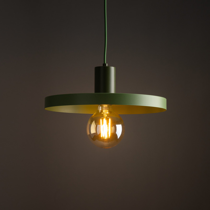 Lampa Wisząca Sila Peapod Green - TK Lighting | Zielona, Płaska