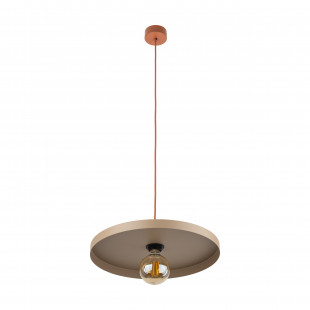 Lampa Wisząca Sila Sabia - Beżowa, Płaski Klosz | TK Lighting