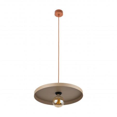 Lampa Wisząca Sila Sabia - Beżowa, Płaski Klosz | TK Lighting