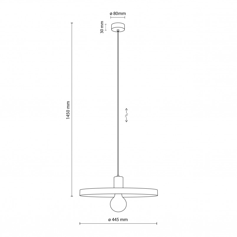 Lampa Wisząca Sila Sabia - Beżowa, Płaski Klosz | TK Lighting